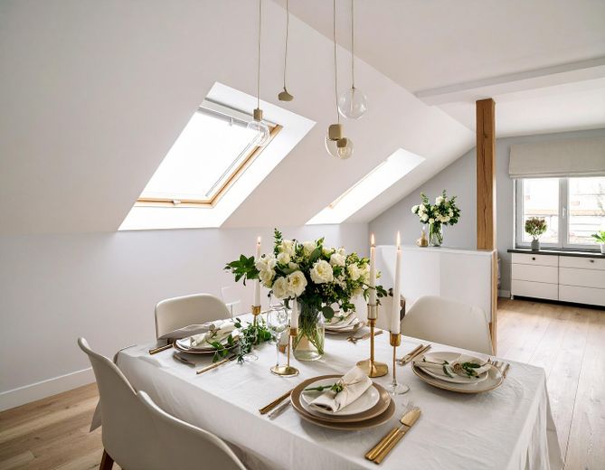 Esszimmer (Deko KI generiert)