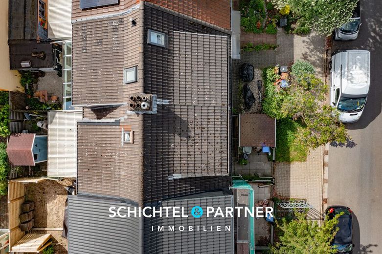 Hastedt | Vermietetes Reihenmittelhaus im beliebten "Klein Mexico" – S&amp;P | Vogelperspektive