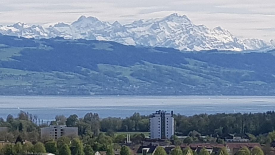 3-Zimmer Wohnung in Traumlage mit Küche und Terrasse – Blick auf Schweizer Alpen