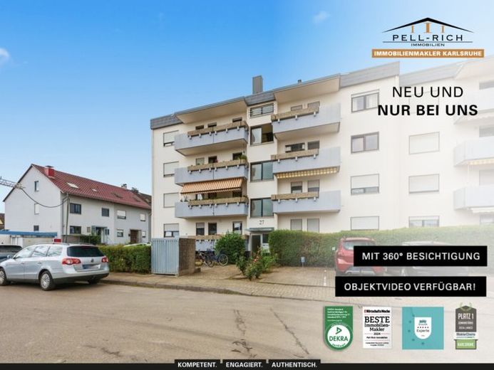 DOPPELT SONNIG: 3-Zimmer-Wohnung mit Ost- & Westbalkon und viel Potenzial in Stutensee-Blankenloch – Foto 1