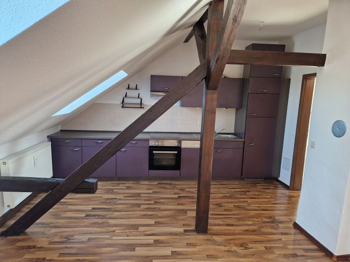 Amerikanische 2-Raum Wohnung in Kleinwelka – Küche im Zimmer 2