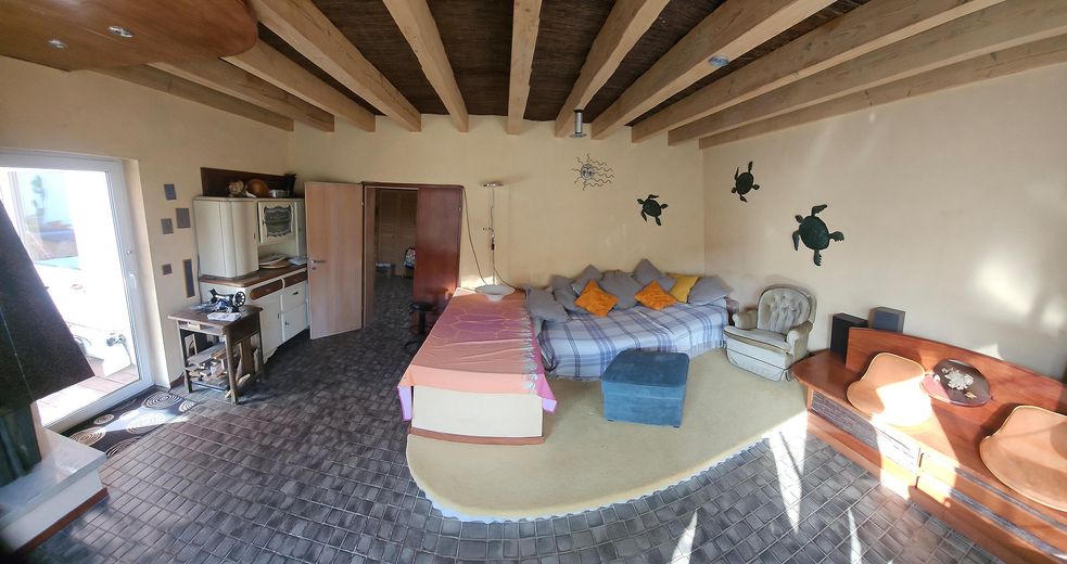 Wohnzimmer Kamin Terrassentür