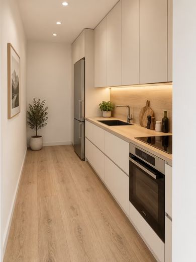 Première occupation à partir du 1.11.2026 – Studio de 43 m² rénové avec des matériaux haut de gamme, terrasse, jardin et vue sur les montagnes – Planung Küche