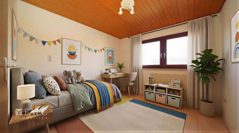 Halbes Haus, ganzes Glück, noch mehr Garten! FALC Immobilien Heilbronn – Kinderparadies (Vis.)