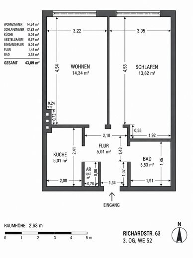 Bezugsfreie modernisierte 2-Zimmer Wohnung im sanierten Baudenkmal – Foto 23