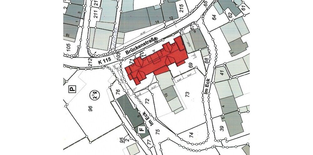 Grundstück mit Baugenehmigung  / 13-Parteien MFH nahe Trier und Luxemburg – Ausschnitt Lageplan