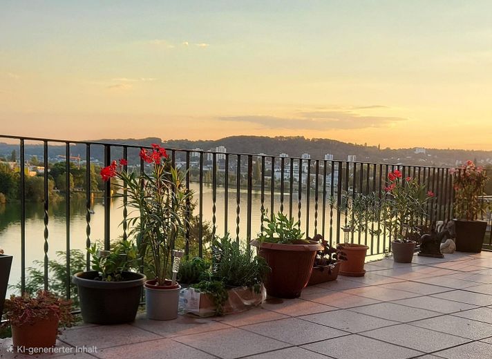 Ruim woonjuweel met onbelemmerd panoramisch uitzicht op de Moezel op een toplocatie – Balkon