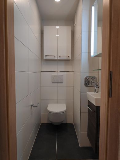 Appartamento al piano rialzato a Neuhausen, 3 1/2 locali, completamente ristrutturato, cucina componibile, Internet 1 Gb/s, 800 m fino alla S-Bahn – Foto 3