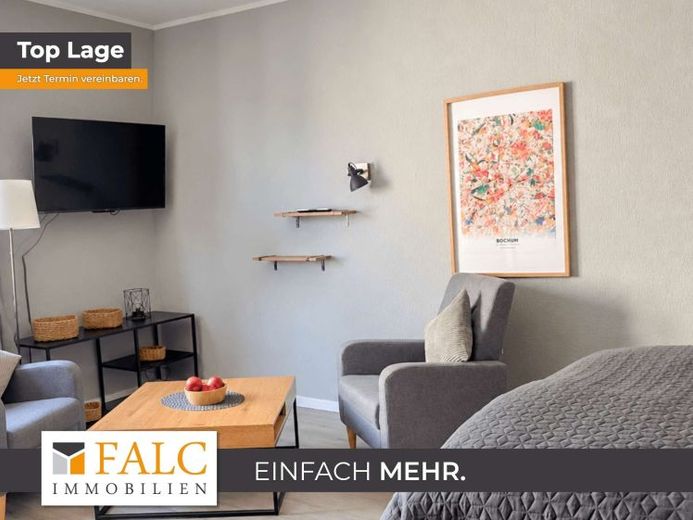 Bochum’un merkezi konumunda modern mobilyalı, ankastre mutfaklı 1 odalı daire – Fotoğraf 1