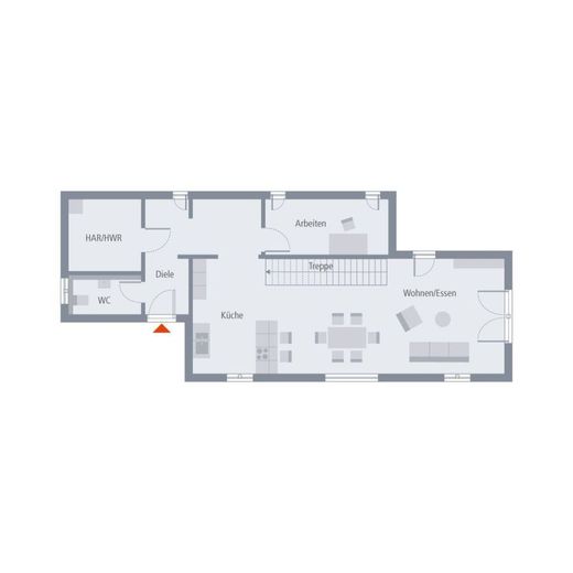 DAS EINFAMILIENHAUS FÜR INDIVIDUALISTEN - mit Wohnkeller – Grundriss Erdgeschoss