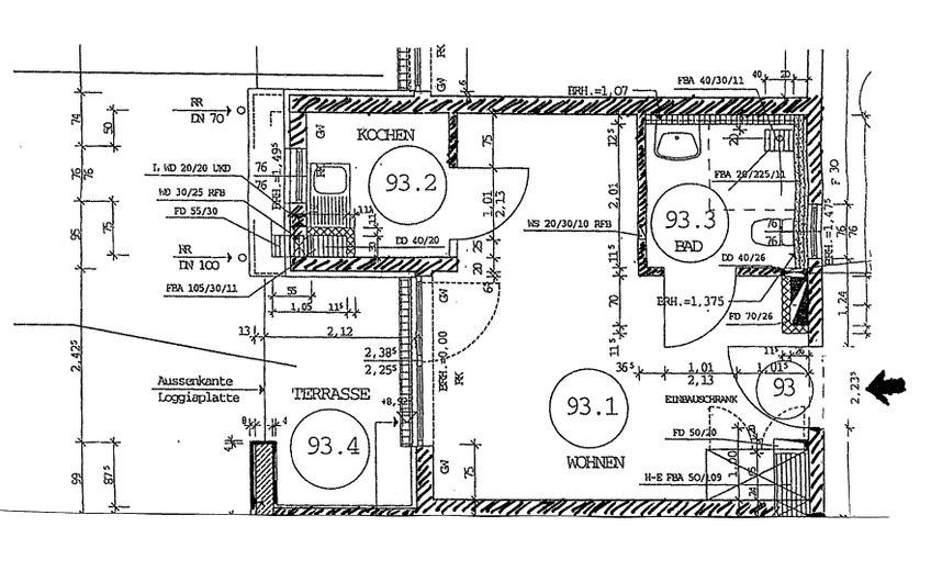 Grundriß gem. Planung