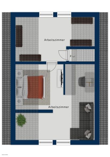 GESUCHT: junge Familie für Einfamilienhaus mit Garage und Vollkeller in WOB-Kreuzheide – Obergeschoss