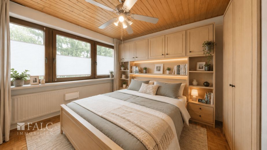 Familienfreundliches Reihenmittelhaus auf Erbbaugrundstück! – Schlafzimmer_Digital Eingerichtet