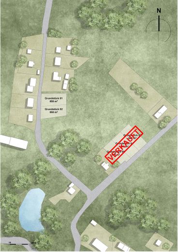 Bauträger- und provisionsfreI: Bauplatz in Pustohl (Satow) – ländlich, ruhig, gut gelegen – Lageplan