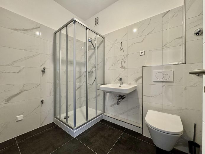 Frisch sanierte Penthousewohnung – Barrierefrei mit Aufzug – Top-Lage über den Dächern von Witten – Badezimmer