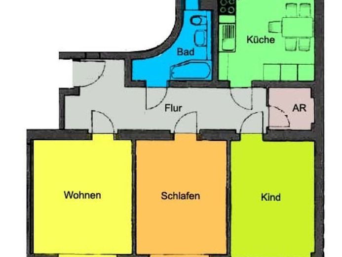 Reizende Familienwohnung mit Balkon und Wohnküche in unmittelbarer Elbnähe! – Foto 1