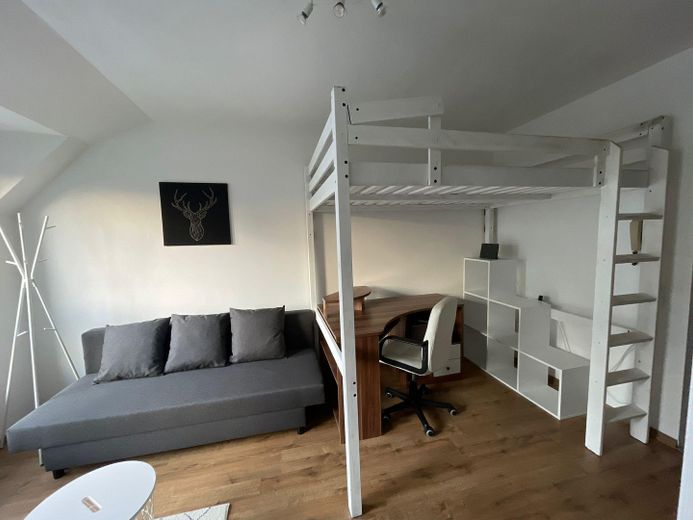 Möblierte 1-Zimmer-Wohnung in Kaiserslautern – 570 € warm all inclusive – Schalfsofa, Hoch