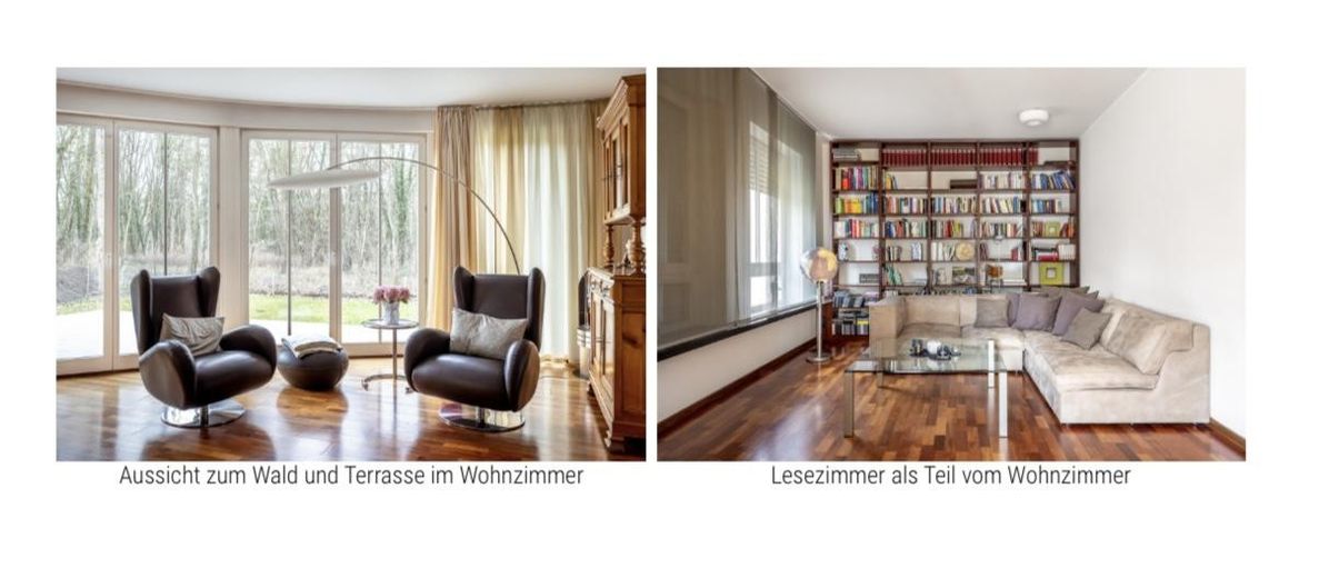 Ansicht zum Wald und Terrasse 