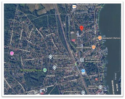 Lage des Objekts in Zeuthen