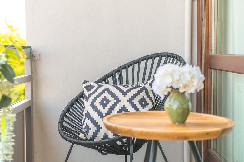 Entspannen auf dem Balkon 