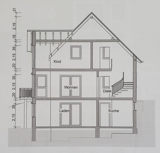 Modernes, zukunftsicheres Effizienzhaus - Wohnen, Arbeiten oder Vermieten - unverbaubare Aussicht – Schnitt 1