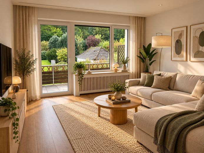 Schledehausen-2-Zimmer Wohnung 1.OG – Wohnzimmer