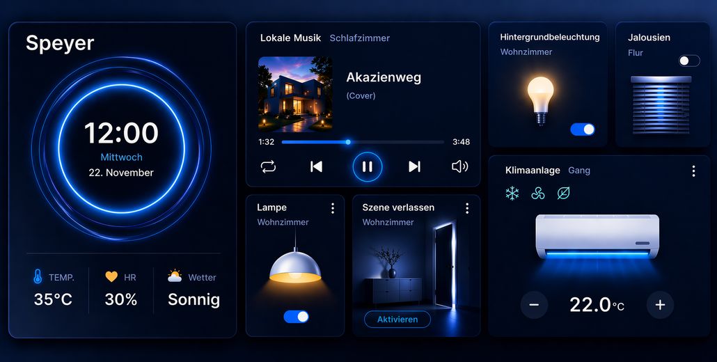 Einziehen, wohlfühlen und energieeffizient leben – Einbauküche inklusive! – KNX Visualsierung