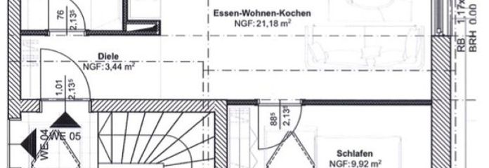 Erstbezug! Moderne 2-Zimmer-Wohnung mit Einbauküche in Herrnsheim - zu vermieten!