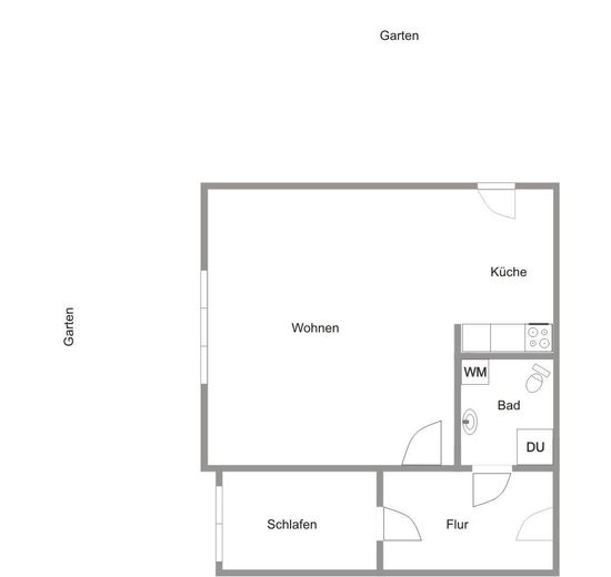 1 1/2 room apartment in Malchin – Grundriss