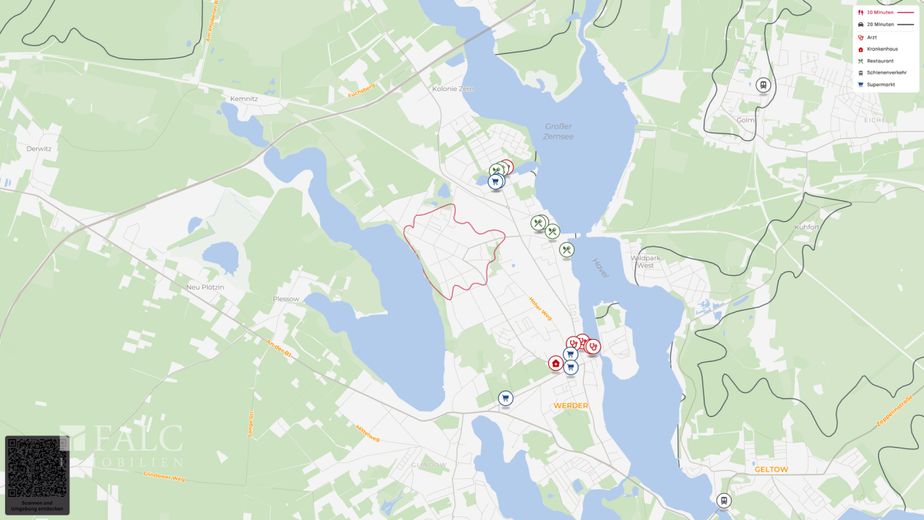 Top 2-Zimmerwohnung in sehr schöner Lage beim Großen Plessower See – Lageplan