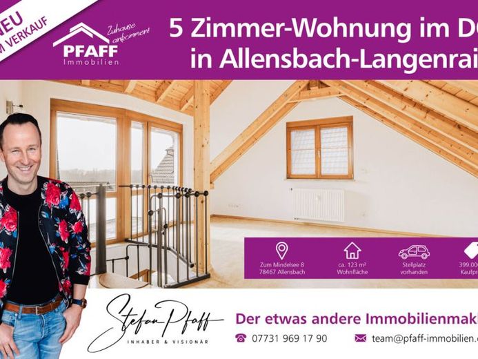 Zuhause ankommen in Allensbach-Langenrain! Provisionsfrei! 5 Zimmer-Whg. im DG mit 2 separaten Zugängen – Foto 1