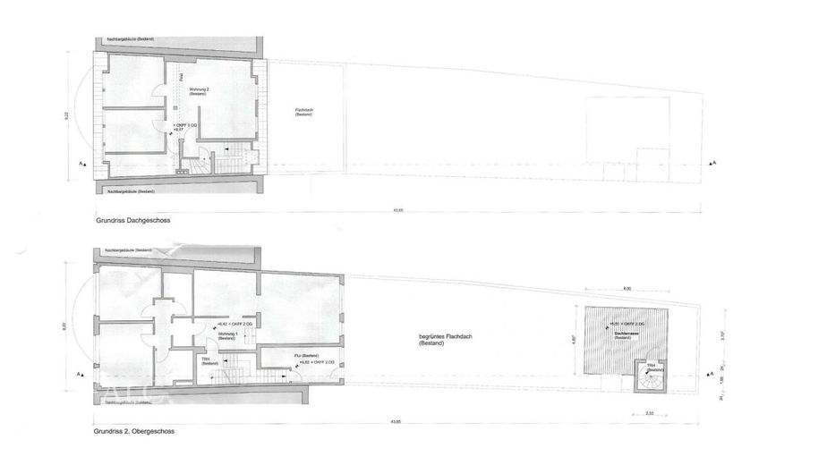 Zentrale Kapitalanlage: Gepflegtes Wohn- und Geschäftshaus in Coesfeld – Grundriss 2.OG &amp; DG