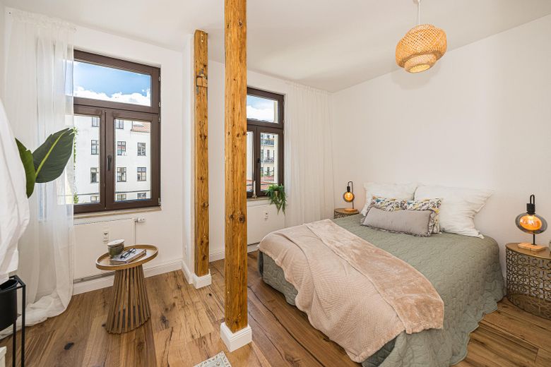 *Seltene Gelegenheit: 4-Zimmer Altbau im Leipziger Waldstraßenviertel | Provisionsfrei | Erstbezug* – Schlafen