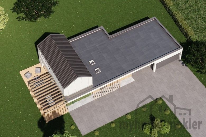 Erweitern Sie Ihr Familiendomizil mit mehr Platz in einem XXL Tiny House mit großem Grundstück in Pyrbaum – Mudulhaus Sampel Rendereing 001