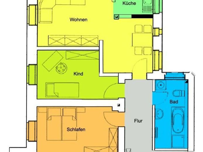 Perfekte Wohnung mit vorteilhafter Raumaufteilung für die kleine Familie! – Foto 1