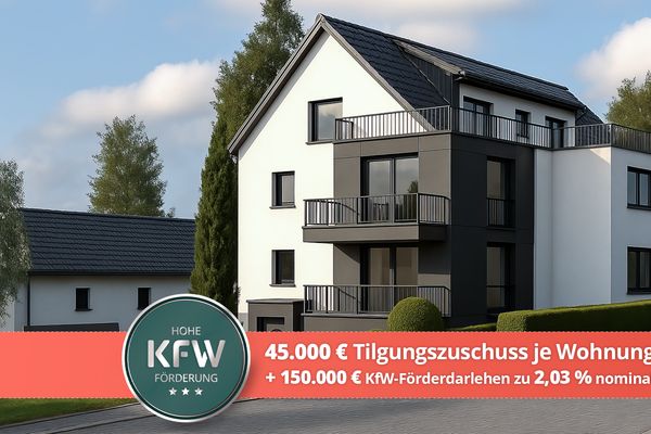 Sono ancora disponibili solo 3 di 6 esclusivi appartamenti in proprietà – mutuo KfW 2,03 % + contributo di 45.000 € per appartamento