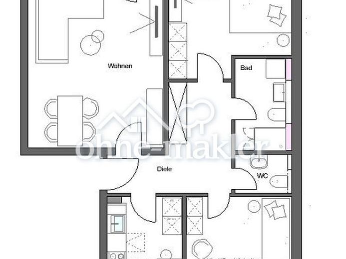 Appartement mansardé rénové – Photo 1
