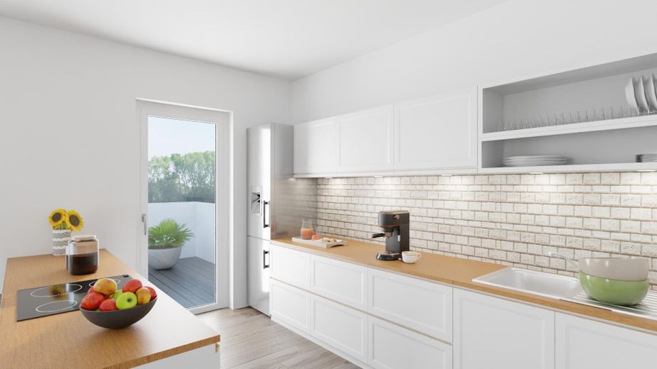 Premium-Wohnen im Südwesten: Exklusive 2,5-Zimmer-Neubauwohnung mit Designerküche (auch Rent2Rent) – Küche