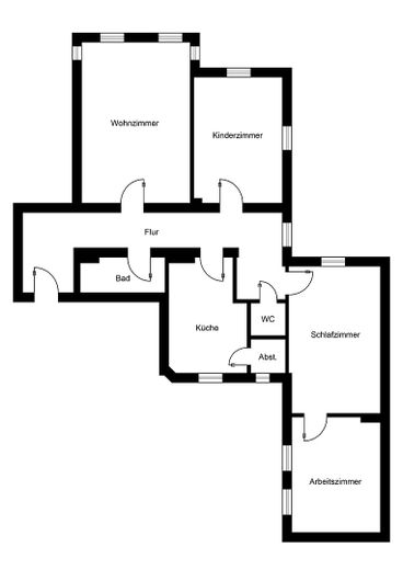 Kernsanierte 4-Zimmer-Wohnung mit moderner Einbauküche in zentraler Lage – Foto 13