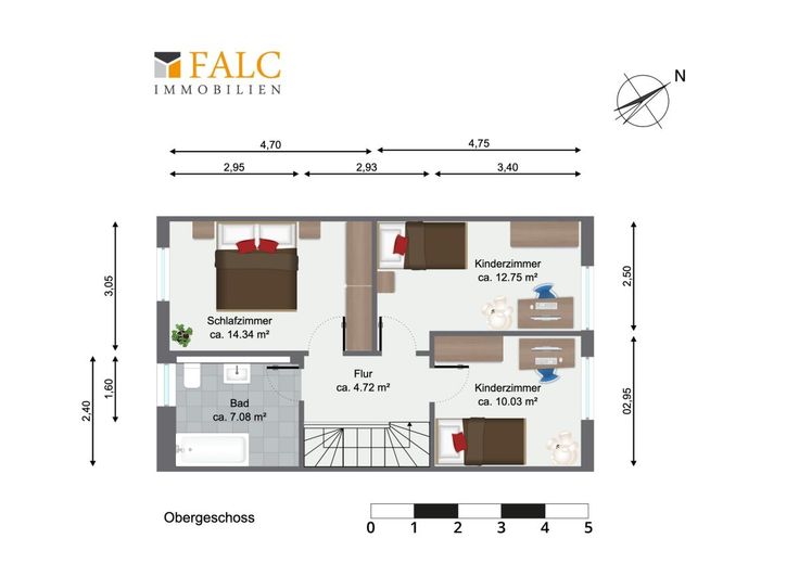 Mit Blick zu den Rebhängen am Heuchelberg - FALC Immobilien Heilbronn – Obergeschoss