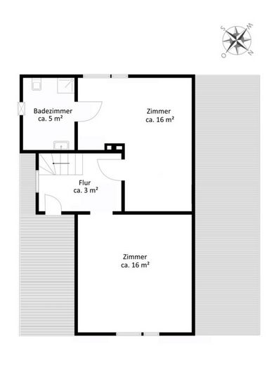 1.296 m² arsa – Tek ailelik ev veya 2 konut birimli ikiz ev mümkün – Dachgeschoss