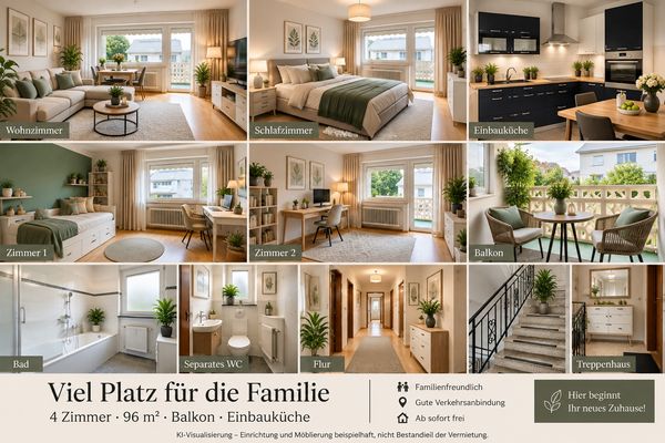 Viel Platz für die Familie – 4 Zimmer, 96 m², Balkon & Einbauküche