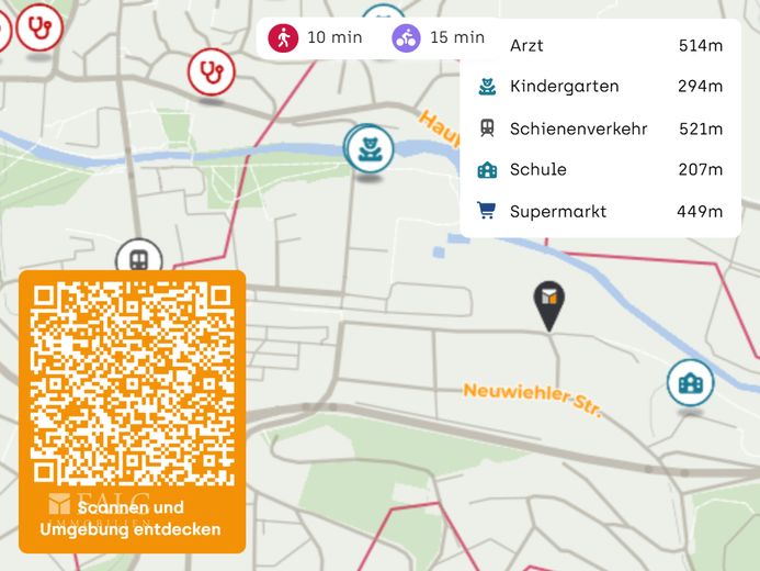 Ein Haus wie kein zweites, ruhig gelegen und mitten drin – Karte