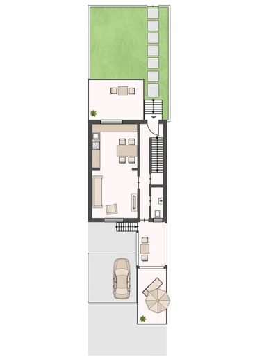 Charmantes Reihenmittelhaus mit Wintergarten, Terrasse &amp; moderner Technik in Mannheim-Herzogenried – Grundriss_EG