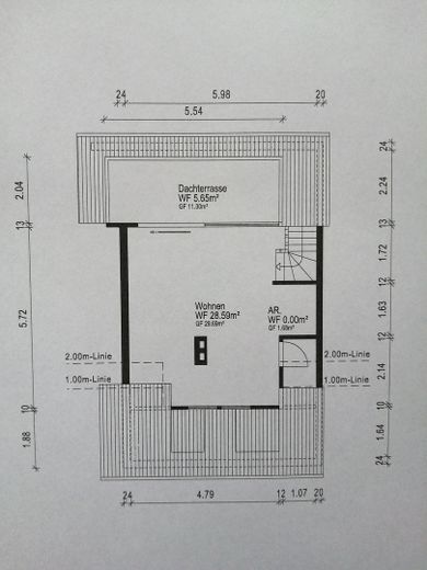 Schöne Wohnung im Kaiserstraßenviertel – Grundriss DG