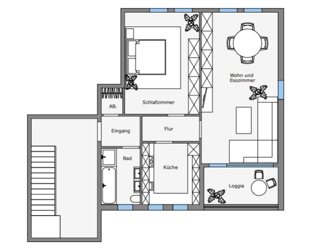 2 -Zimmer-Wohnung in Oberasbach / Zirndorf - Linder Siedlung (Loggia, Stellplatz) – Foto 11