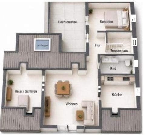 Abitare con fascino: 80m², 2,5 locali, terrazza sul tetto a Usingen – Grundriss