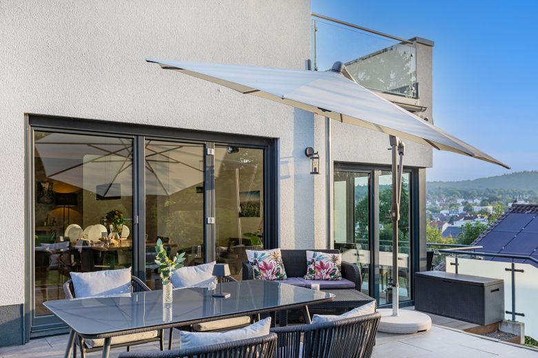 Terrasse, Blick nach Westen