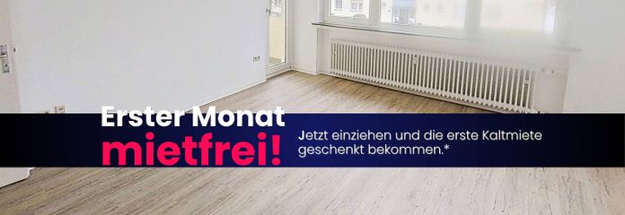 **1 KALTMIETERLASS ALS EINZUGSGESCHENK**Gemütliche 3-Zimmer-Wohnung mit BALKON und TAGESLICHTBAD