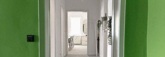 Eingang-Farbkonzept wird übear